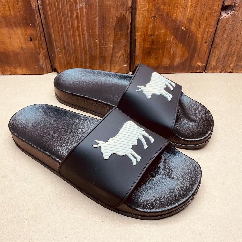 Kingsley Heath Shutter Nguni Slide Black - Black/White/Black