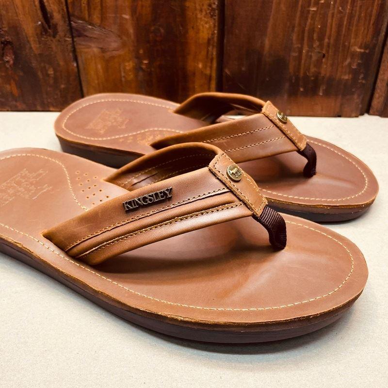 Kingsley Heath Wrapped Leather Sandal - Choc/Antique Brass/Choc