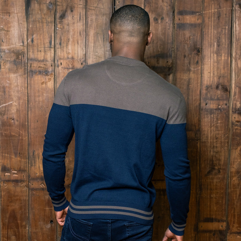 Abingdon Colourblock Pullover Knit Midnight