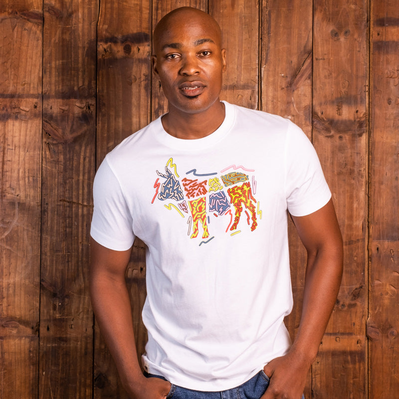 Funky Nguni Crew Tee Pelican