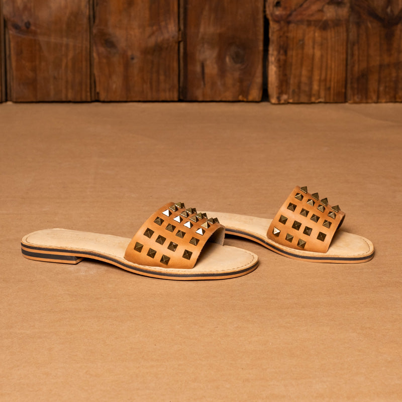 studded mule slides