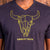 Chainstitch Skull V-Neck Tee Midnight