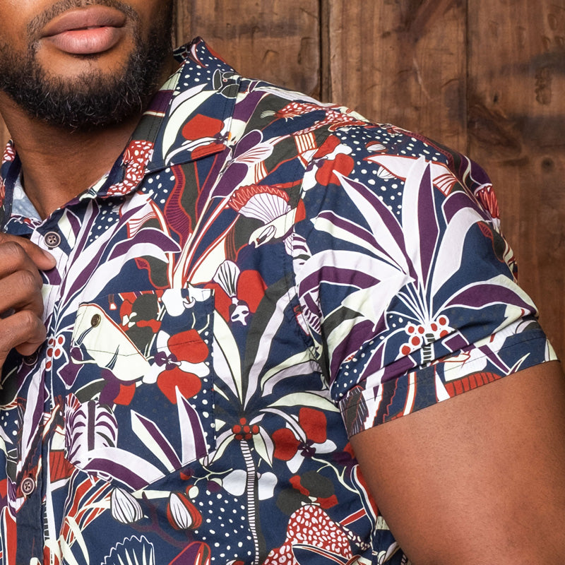 African Midnight Short Sleeve Shirt Midnight