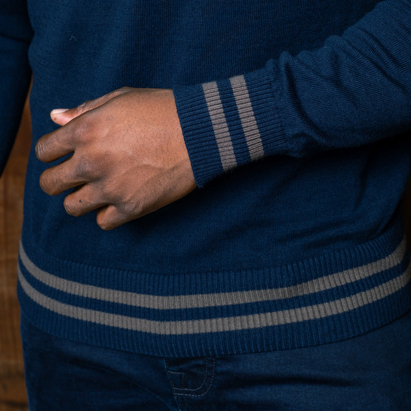 Abingdon Colourblock Pullover Knit Midnight