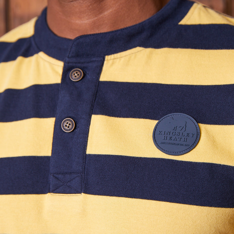 Timeless Striped Henley Midnight