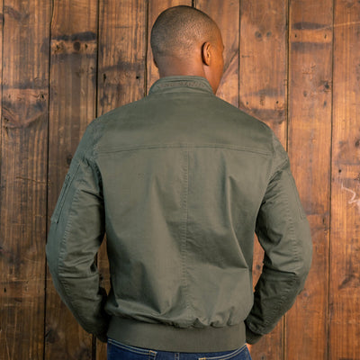 Army fatigue store bomber jacket