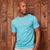 Two Tone Outline Crew Tee Aqua