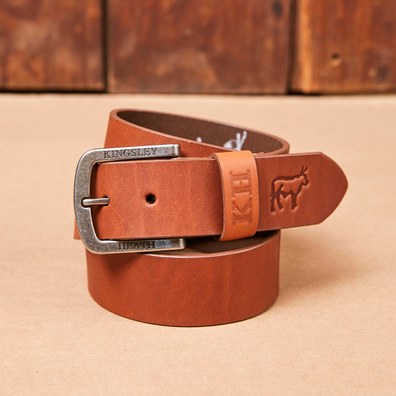 Kingsley Heath Nguni Tip Nos Belt Tan/Nickel