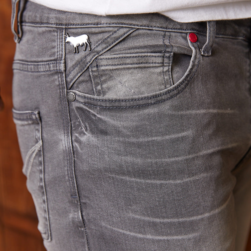 Ranger Slim Denim Light Grey Distressed - Kingsley Heath