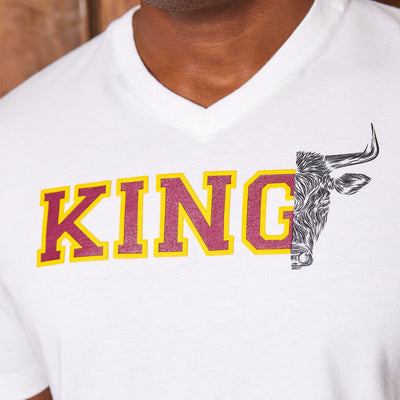 King Of The Bulls V-Neck Tee Pelican