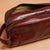 Kingsley Heath Double Zip Toiletry Bag Tan